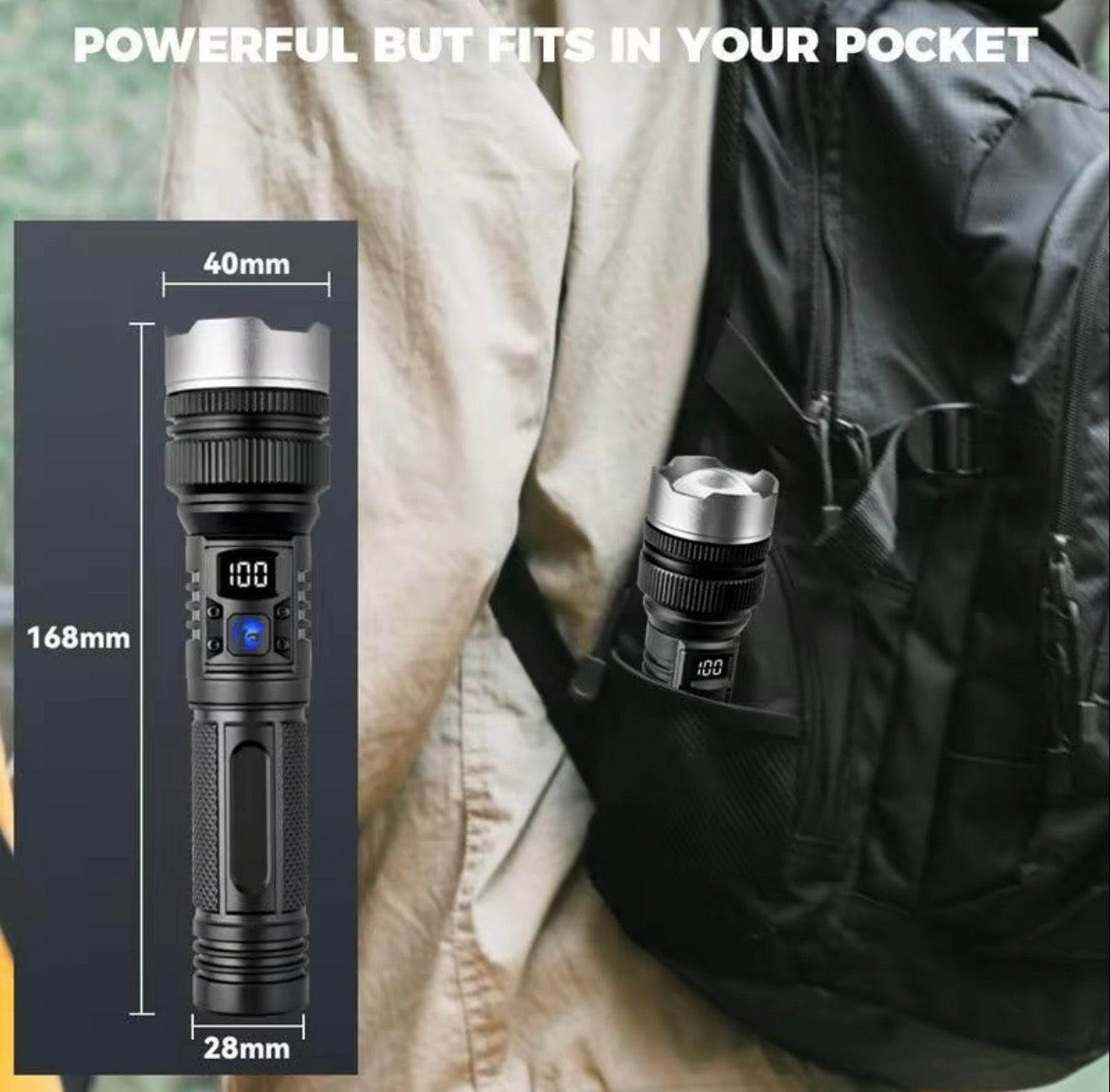 PowerBeam DuoLight: Versatile Handheld Flashlight & Power Bank