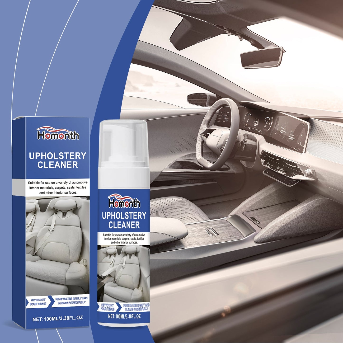Car Interior Cleaning Mousse Car Interior Upholstered Seat Fabric Stain Cleaner - Korvel
