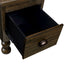Solid wood end table, rectangular 23.6 inch narrow edge table with drawers, vintage bedside table, Espresso - Korvel