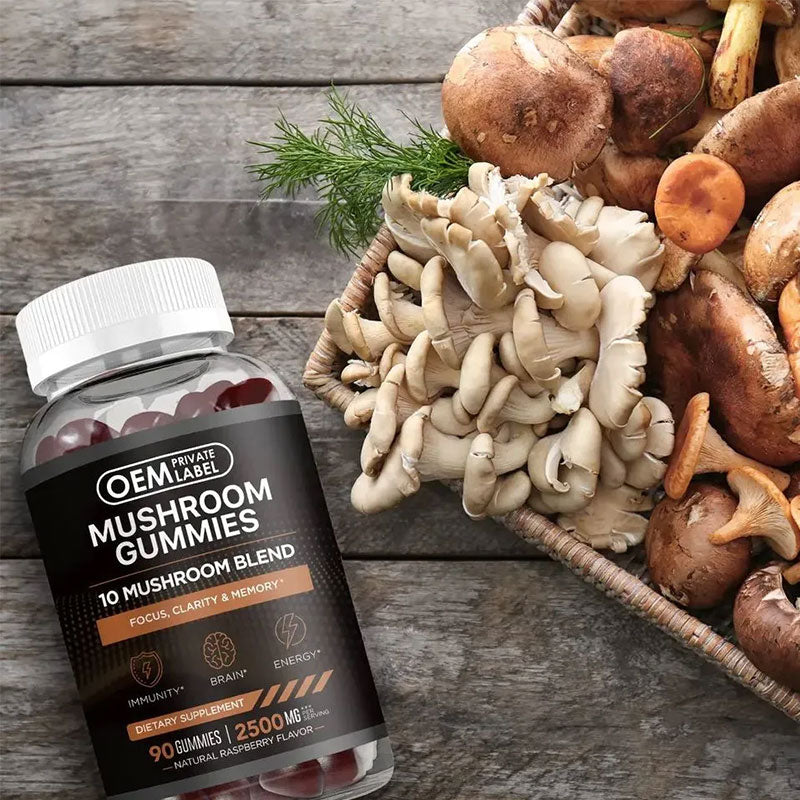 Mushroom Gummies Brain Booster Lion Mane Mushroom Gummies - Korvel