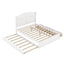 Lit plateforme queen en bois blanc élégant avec lit gigogne