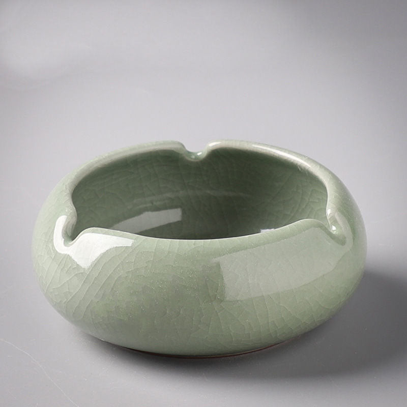 Ceramic ashtray home living room office personality creative retro anti-fly ash ashtray - Korvel