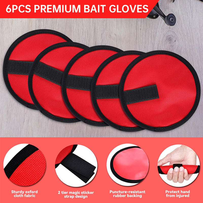 6 - piece set of 5.9 - inch lure wraps. Doubles as covers, gloves, hook protectors. Keeps anglers safe while fishing. - Korvel
