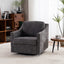 Fauteuil pivotant large avec coussin doux - Fauteuil moderne gris