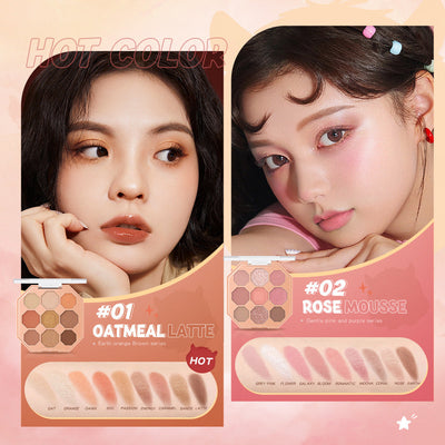 BANXEER Disco de Sombra de Ojos de Nueve Colores - Tonos Brillantes