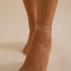Elegant Thin Chain Metal Beach Anklet Set