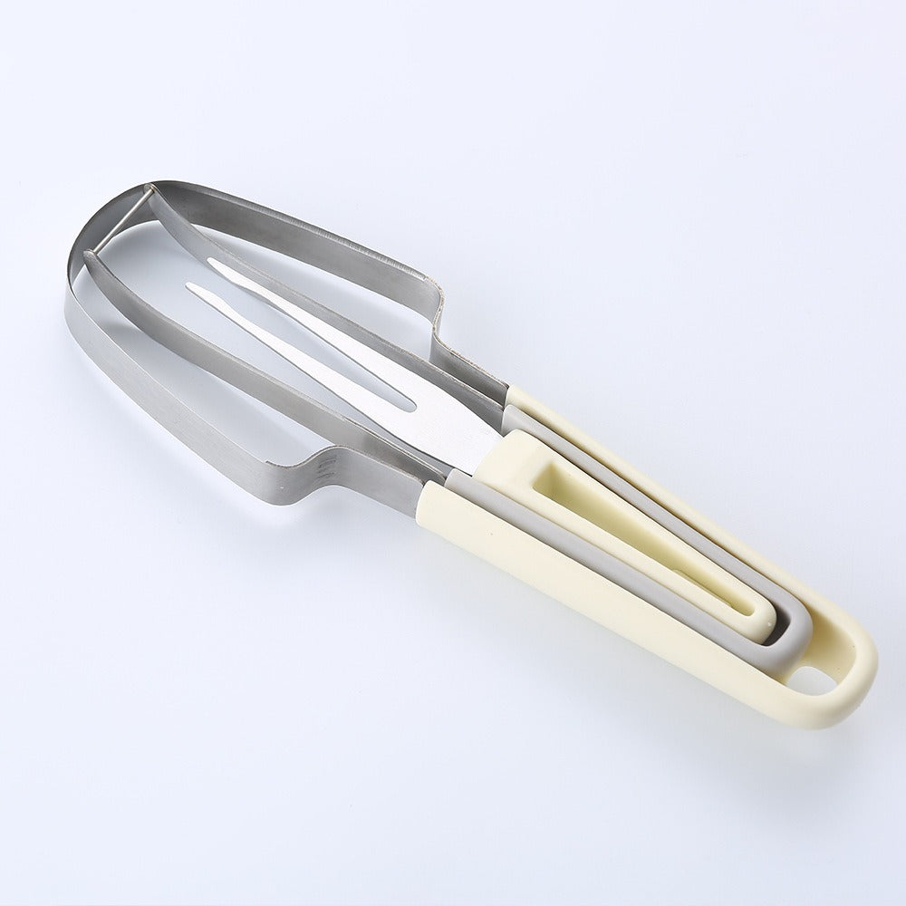 3-in-1 Watermelon Cutter Stainless Steel Fruit Carving Knife Multi-functional Melon Fork Slicer Tool for Camping Kitchen Gadgets - Korvel