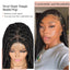 Triangle Knotless Braided Wigs 36Inch Bohemian Curly Braided Lace Front Wigs Synthetic Hand Double Lace Braid Wig - Korvel