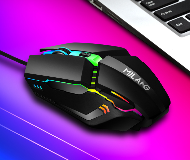 Wired mouse USB illuminated desktop computer laptop computer gaming and competitive mouse - Korvel