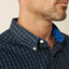 Ariat Men's Classic Fit Plaid Western Shirt - Black & Blue - Korvel