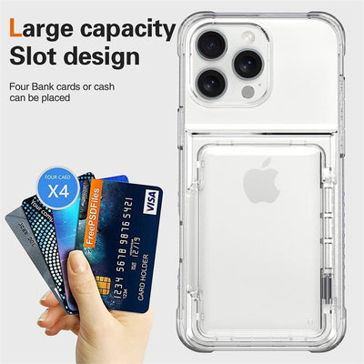 Coque iPhone 16 transparente premium avec emplacement pour carte