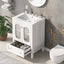 Meuble de salle de bain blanc de 24" avec lavabo et rangement