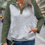 Contrast Textured Long Sleeve Sweatshirt - Korvel