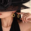 Geometric ring buckle ear ring retro asymmetric design titanium steel ear jewelry - Korvel