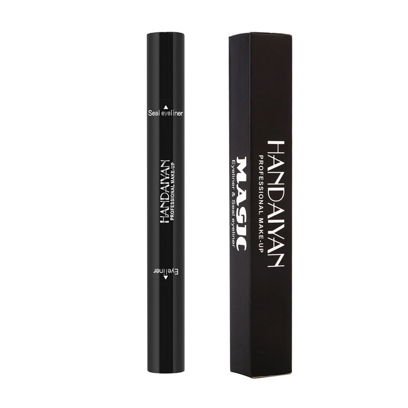 HANDAIYAN Double Ended Stamp Eyeliner Pencil Triangle Stamp Eyeliner 2 In 1 Waterproof Eyeliner - Korvel