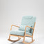 Premium Upholstered Rocking Chair with Lumbar Pillow