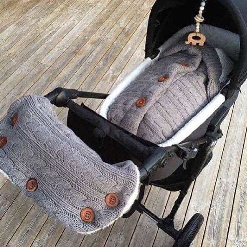 Infant Baby  Swaddle Sleeping Bag Cute Soft Sleep Sack Stroller Wrap+Stroller Gloves - Korvel