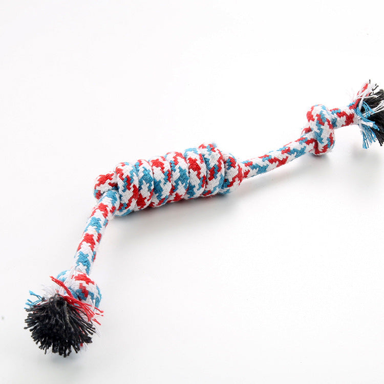 Durable Cotton Rope Dog Chew Toy - Knot Design for All Breeds