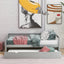 Daybed with Trundle Frame Set, Twin Size, Gray(New SKU:WF283064AAE) - Korvel