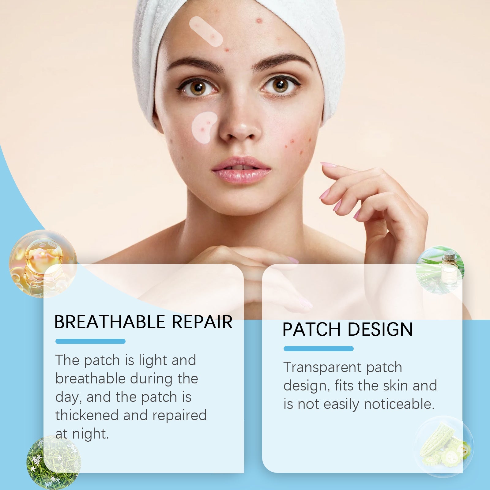 Day And Night Acne Cover Face Acne Patch Comfortably Repair Skin Oil Control Cover Acne Patch - Korvel