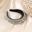 Fashionable colorful diamond sponge hair hoop women's wide brimmed Baroque hair accessories - Korvel