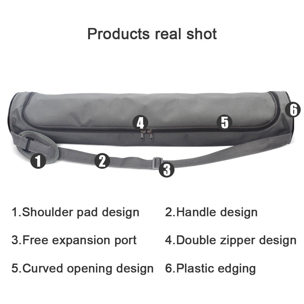 Yoga Gym Bag Yoga Mat Bag Waterproof Backpack Yoga Pilates Mat Case Bag for 72*15cm - Korvel
