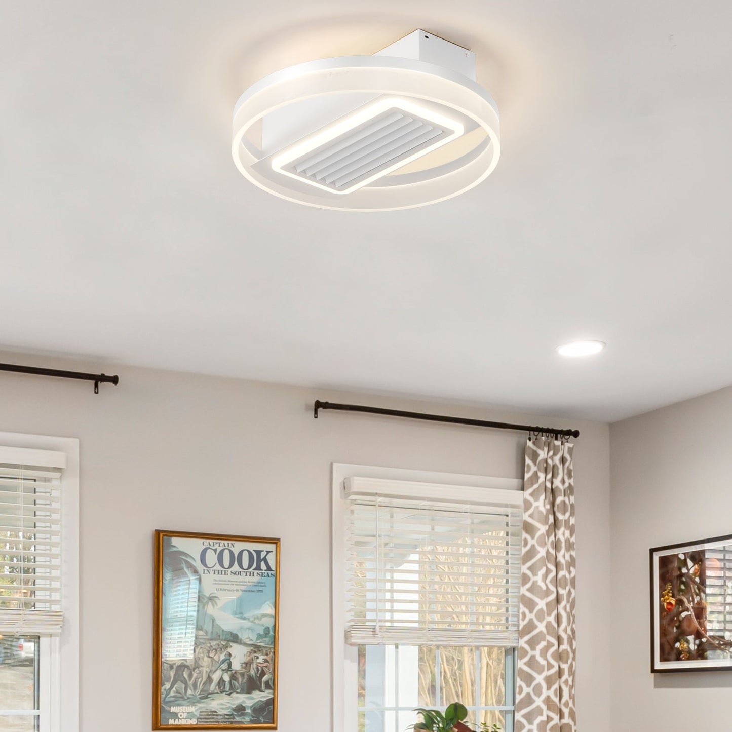 Lampe de ventilateur sans pales avec lumières LED dimmables