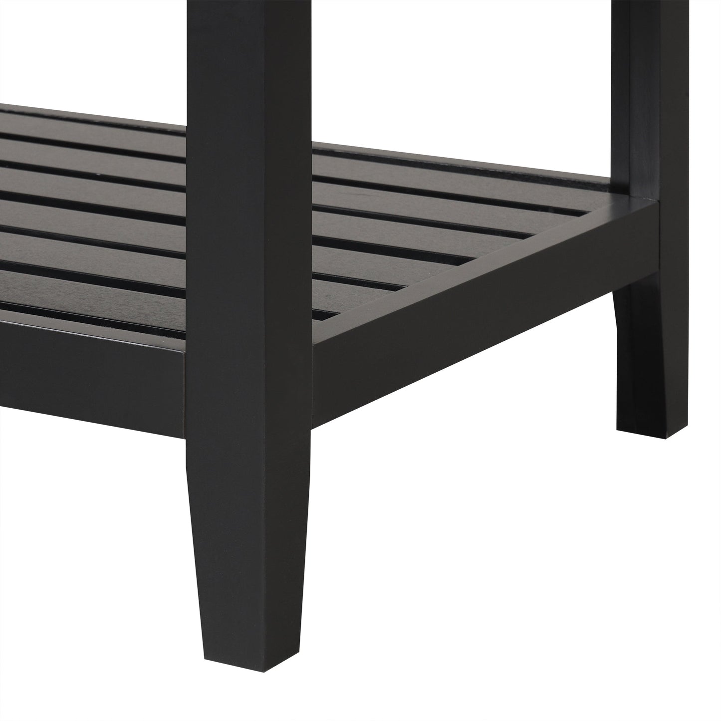 Meuble de salle de bain moderne noir de 24" avec évier en céramique élégant