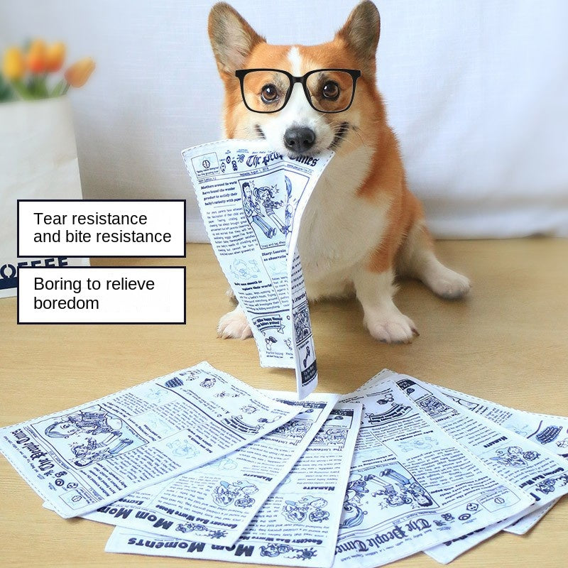 Pet Dog Sound Toy Crinkle Paper Simulation Boredom Buster Durable Chew Tooth Cleaning Interactive for Corgi Teddy Puppy - Korvel