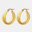 Boucles d'oreilles en titane personnalisées en forme de double U pour femmes