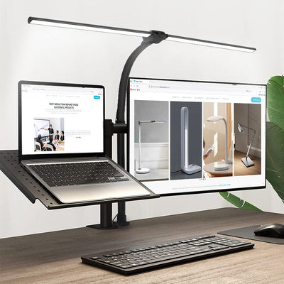 Double headed desk lamp computer screen eye protection desk lamp reading high brightness student bedroom - Korvel