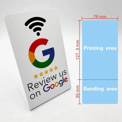 Google comment card NFC standing card NTAG213URL written into Apple Android phone touch NFC review card - Korvel