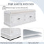 TREXM Storage Bench with Adjustable Doors and Padded Shoe Stand
