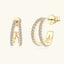 Moissanite 925 Sterling Silver C-Hoop Earrings - Korvel