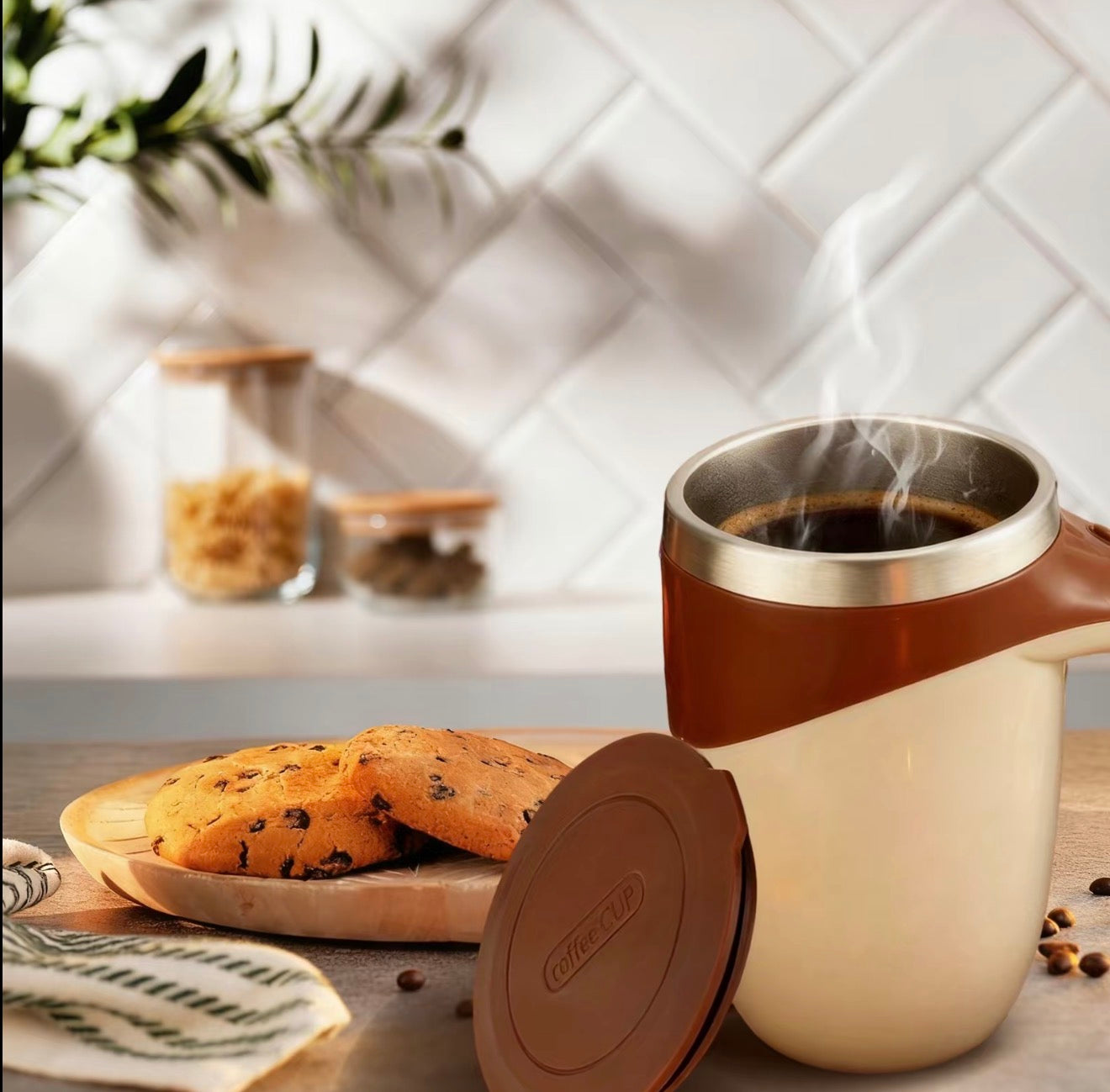Taza Térmica MagniMix - Utensilios de Bebida de Auto-Mezcla Sin Esfuerzo