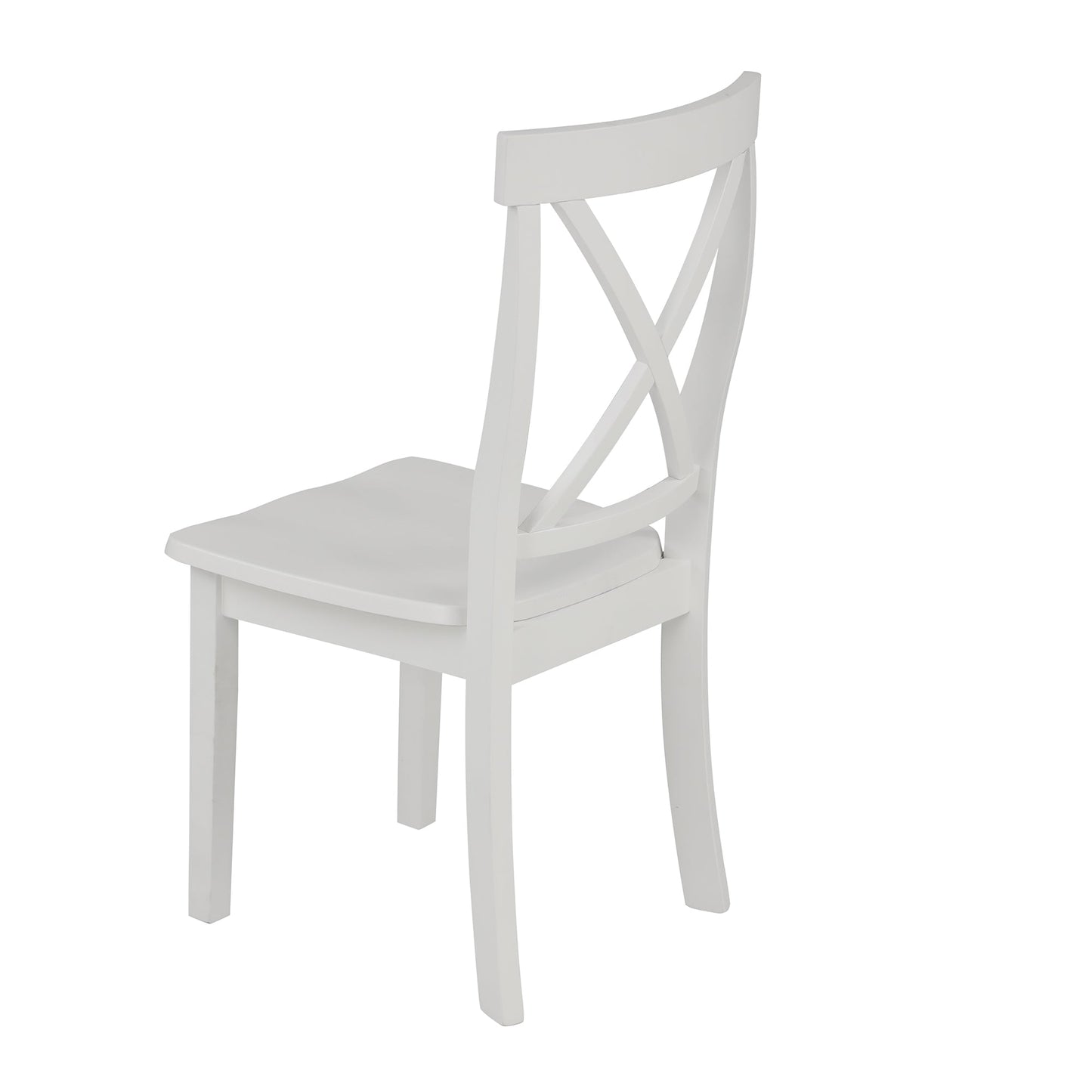 Orisfur 5 Pieces Dining Table and Chairs Set for 4 Persons Kitchen Room Solid Wood Table with 4 Chairs MDF + White + Solid Wood - Korvel
