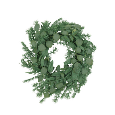 Elegant 24.5" Leaves Wreath for Home Decor