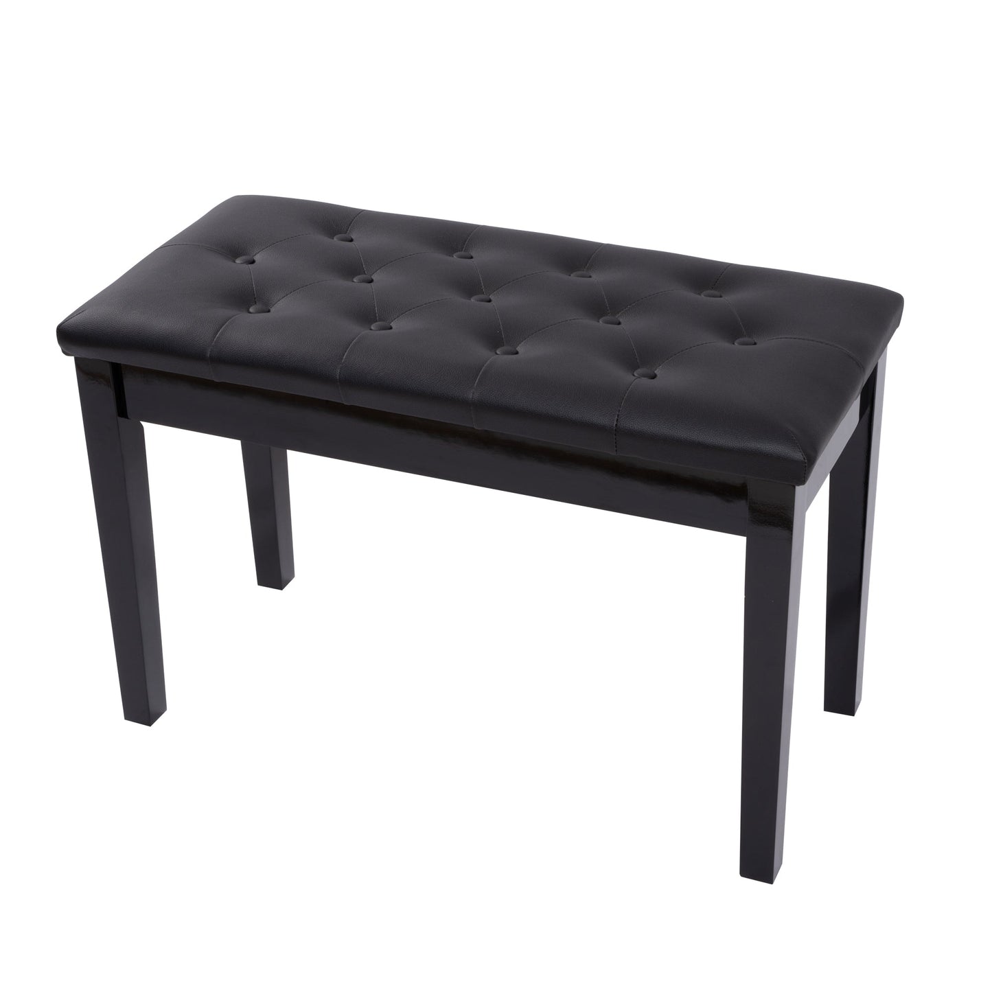 Elegant Piano Bench with Padded Cushion & Storage Compartment