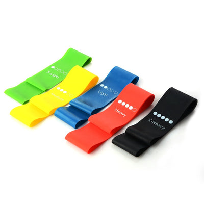 Premium Yoga Resistance Bands - 5 Colors for Versatile Workouts