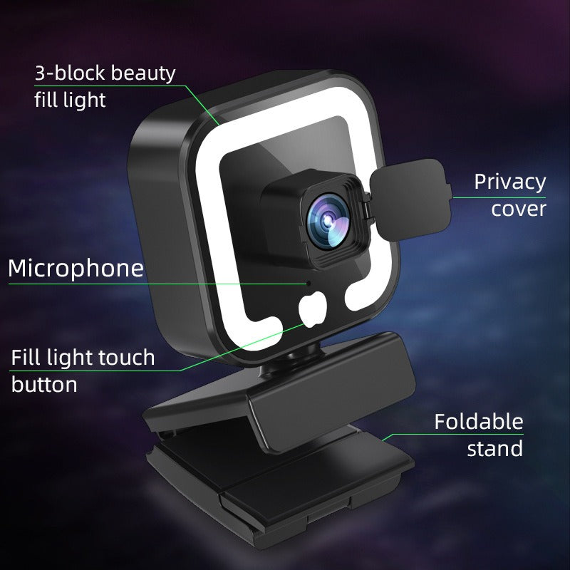 4k beauty autofocus 1080p computer camera high-definition network USB live streaming webcam2k - Korvel