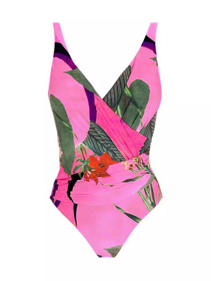 French Retro Two-Piece Bikini for Beach Getaways