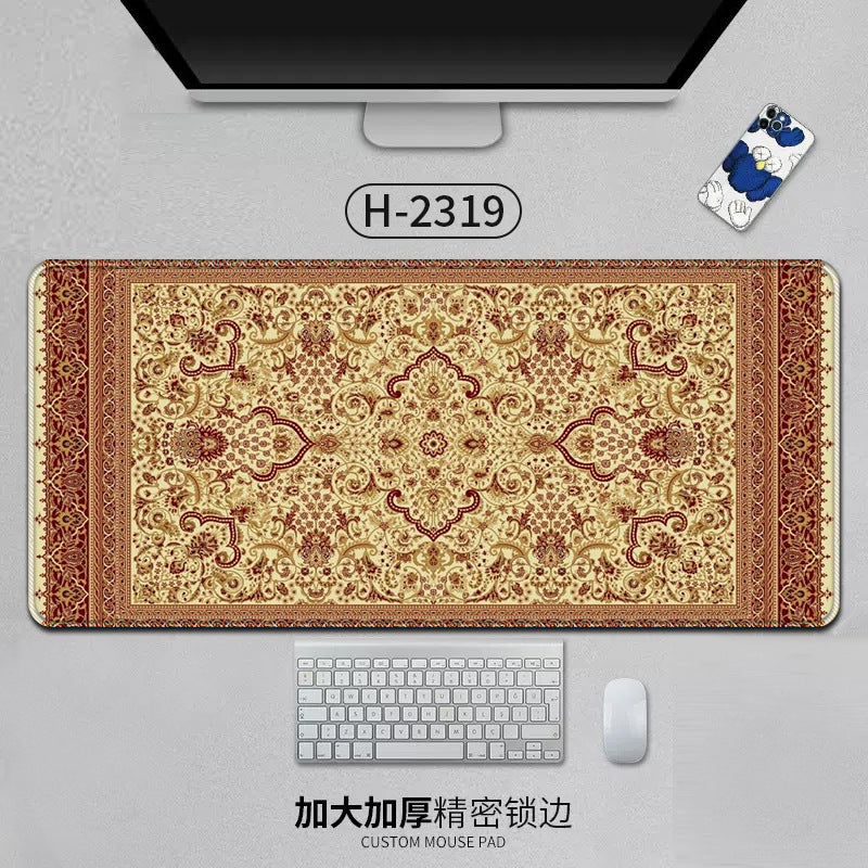 Large Persian Mouse Pad Office Carpet MousePad Natural Rubber Lockedge Anti Slip Desk Mat Laptop Office Game Accessories Pad - Korvel