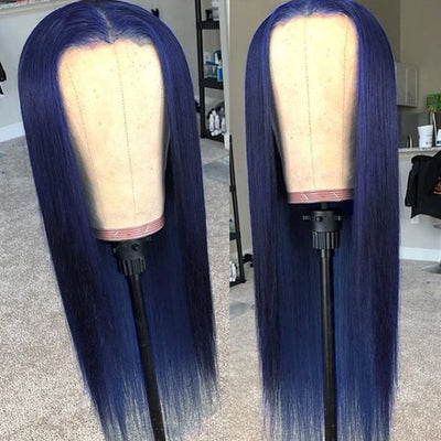 Straight Lace Front Wig Bone Straight Human Hair Wig Transparent Lace Frontal Wig Glueless Lace Front Human Hair Wigs - Korvel
