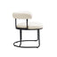 COOLCOOL Boucle dining chair set of two, medieval modern curved backrest chair, round cushion (beige Boucle) - Korvel