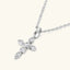 925 Sterling Silver Moissanite Cross Pendant Necklace - Korvel