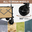 Collapsible Folding Wagon Push Pull Foldable Beach Wagon Cart - Korvel