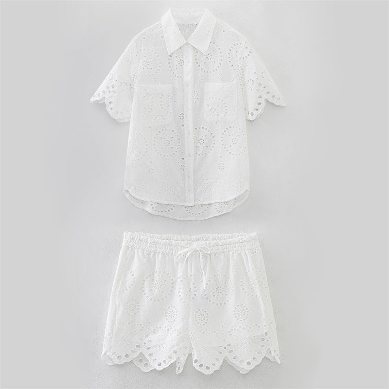 Conjunto Casual Bordado de Moda de Verano para Mujeres