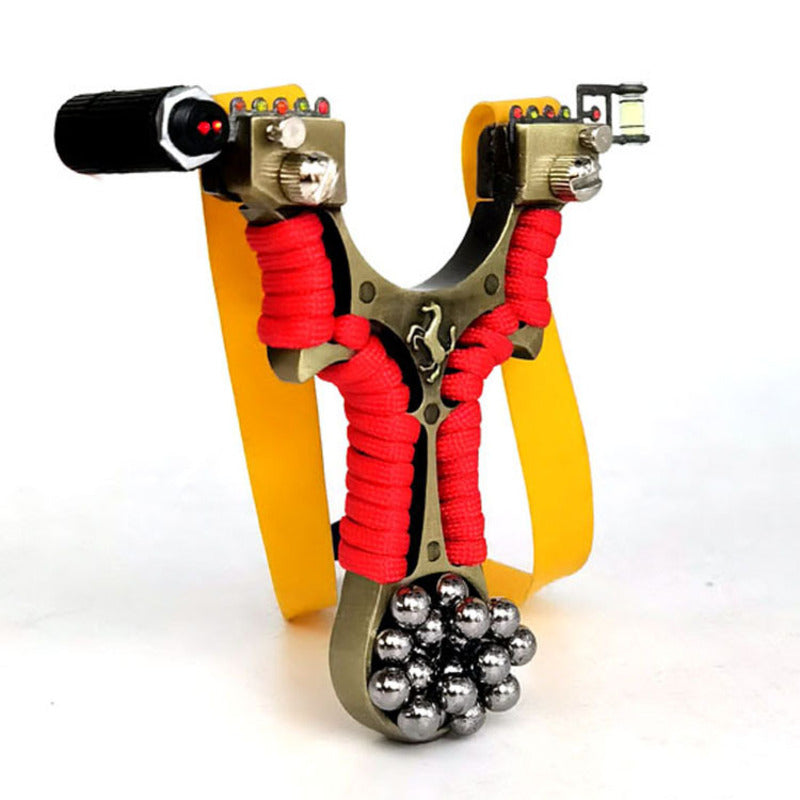 Metal Flat Skin Slingshot Ferrari Built-in Small Magnet Slingshot, Free Binding, Fast Pressing Laser Infrared Slingshot - Korvel