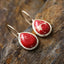 Copper Natural Stone Teardrop Shape Earrings - Korvel