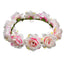 Bohemian Beach Rose Blossom Hair Hoop Bride Flower Ring Hair Strap - Korvel
